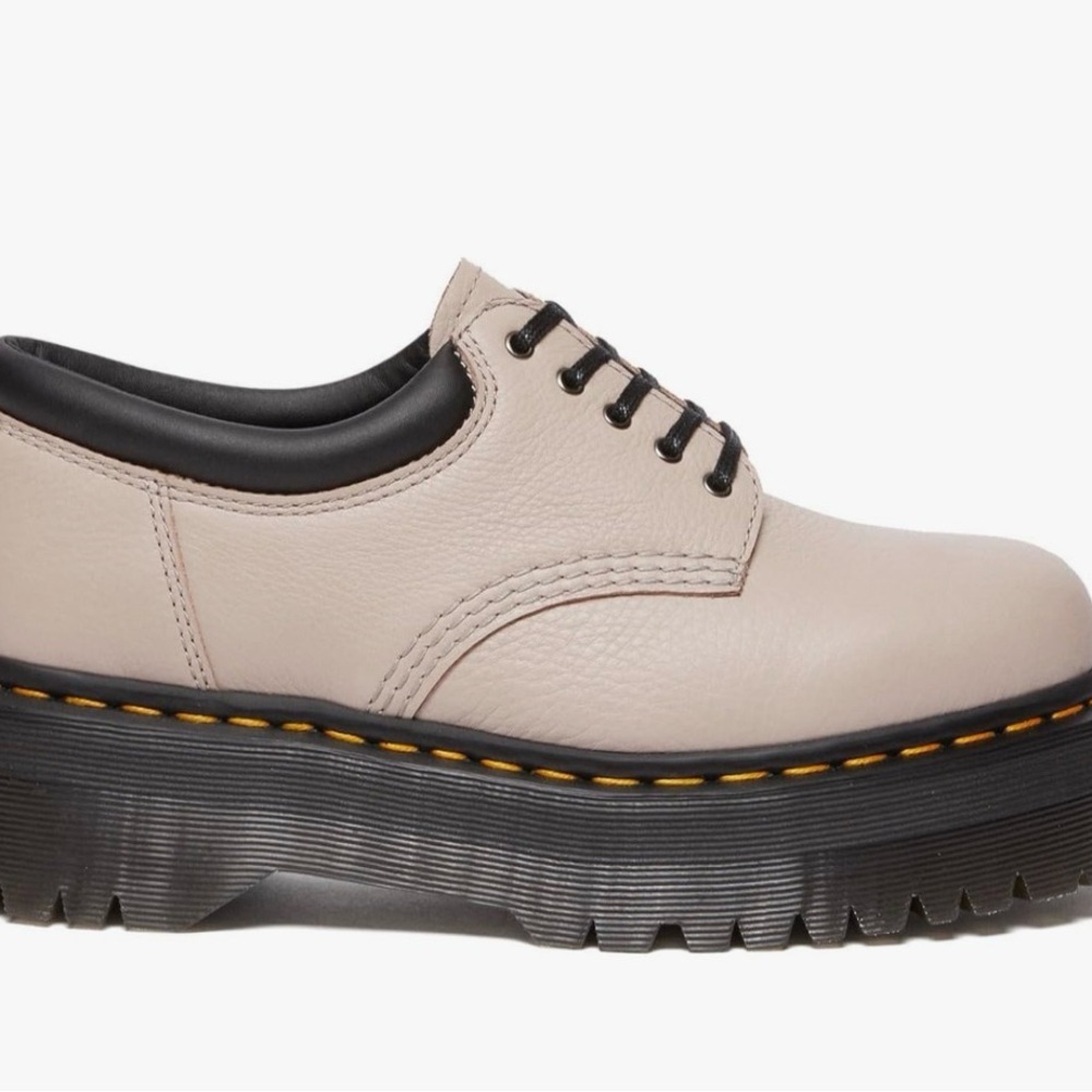 Dr. Martens Cream Platform Loafers women